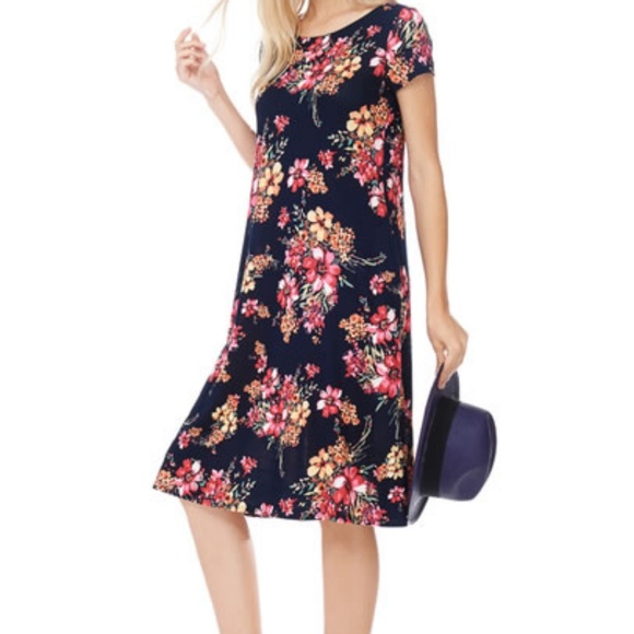 Short Sleeves Midi Dress with Pockets - Picture 3 of 3